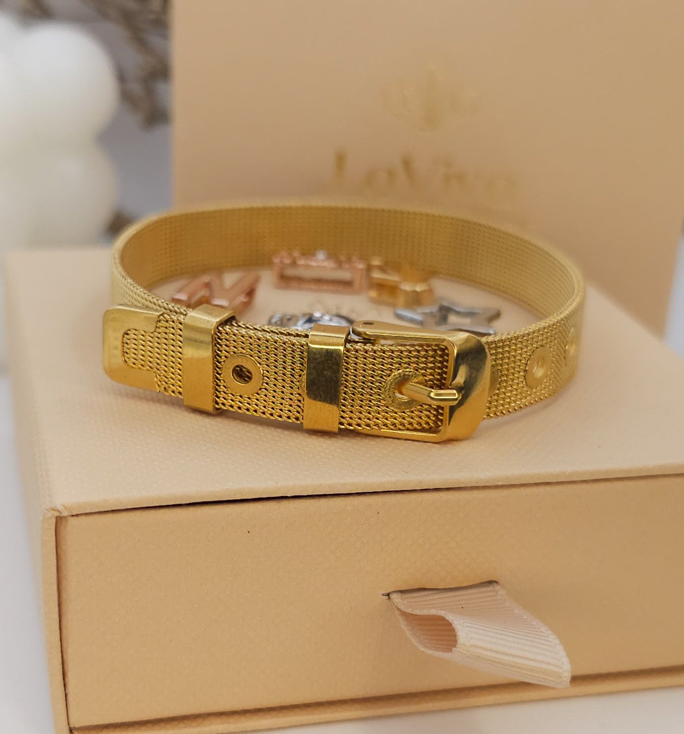 Mesh bracelet - gold