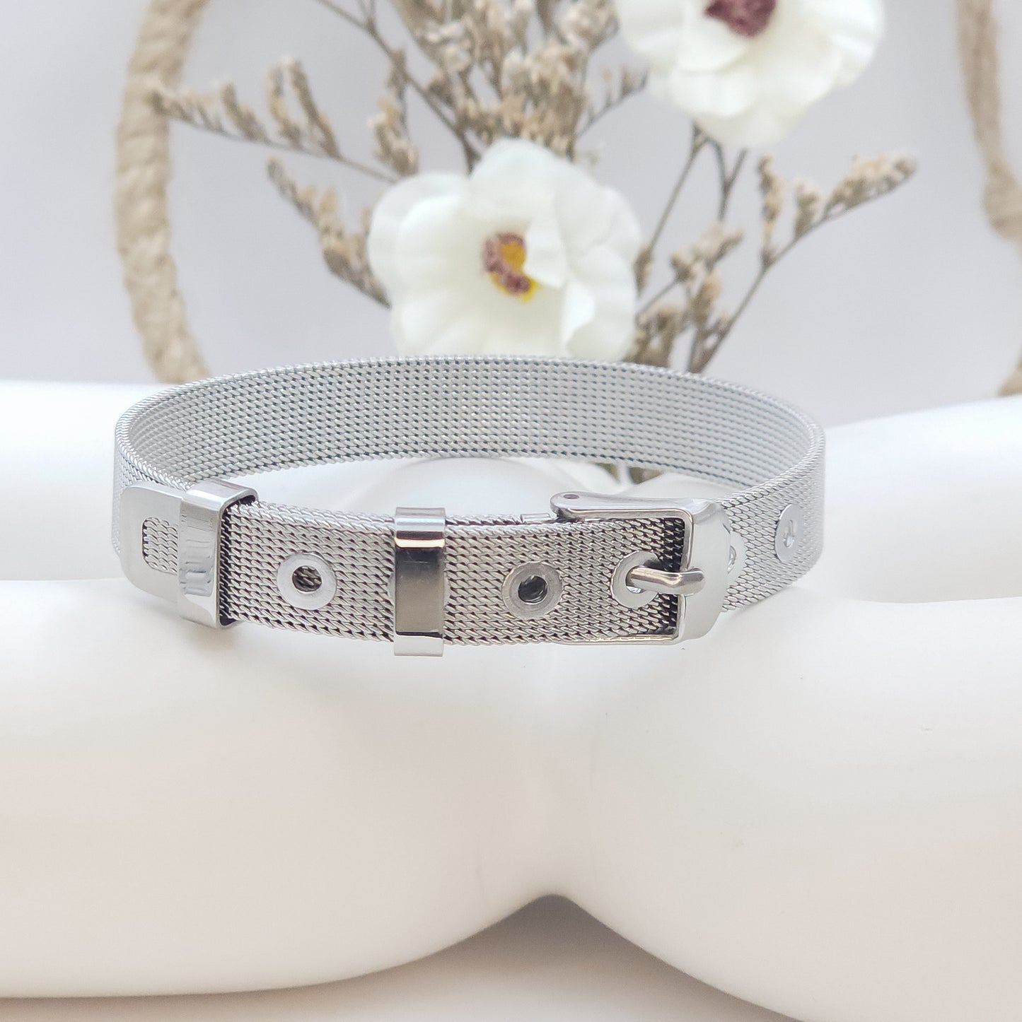 Mesh bracelet - silver