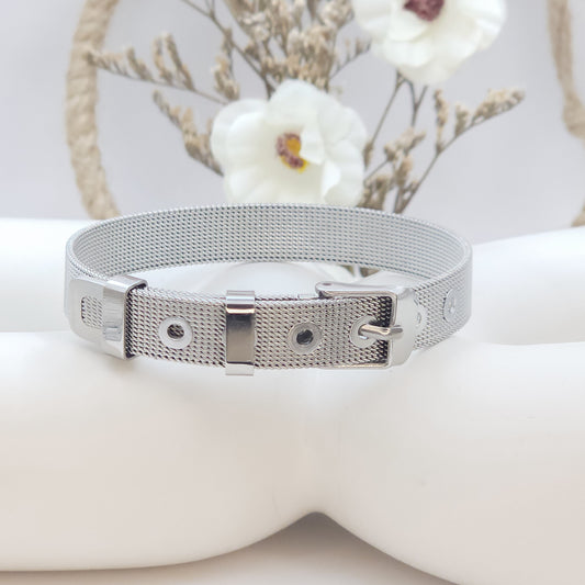 Mesh bracelet - silver