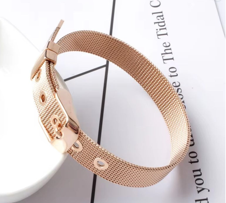 Mesh bracelet - rose gold